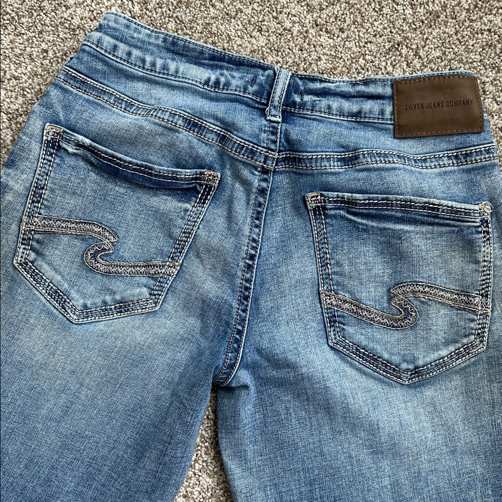 Used Men's Silver Bootcut Zac Jeans, Waist 28"